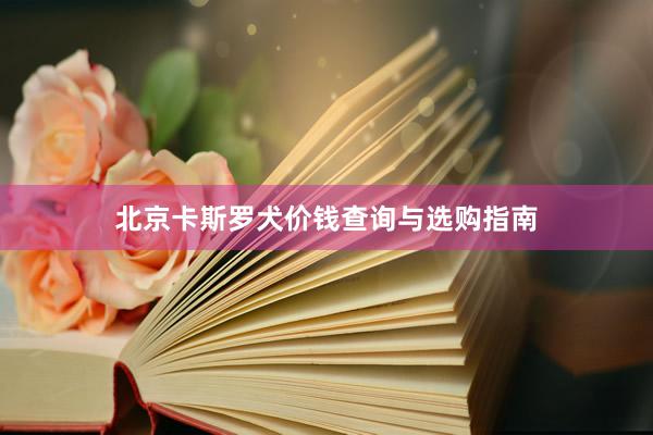 北京卡斯罗犬价钱查询与选购指南